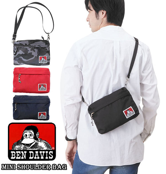 ショルダーバッグ メンズ ブランド 通販 BEN DAVIS ベンデイビス 斜めがけ ななめ掛け 小型 小さめ レディース 大人 かわいい かっこいい オシャレ シンプル ロゴ 斜めがけバッグ 軽い 軽量 子供 キッズ 2way ショルダー ポーチ バッグインバッグ サブバッグ 旅行 おでかけ