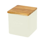 ロロ キャニスター 通販 陶器 おしゃれ シンプル モノトーン チーク材 SALT 塩 SUGAR 砂糖 TEA お茶 COFFEE コーヒー 調味料入れ 日本製 LOLO SALIU BS01 調味料入れ 保存容器