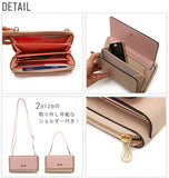 お財布ポシェット カシュカシュ cachecache ショルダー 財布 小銭入れ スマホ 定番 多機能 大容量 ポシェット バッグ レディース ハンドバッグ クラッチバッグ 斜めがけ ウォレットショルダー お財布ショルダー リボン ショルダーバ