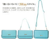 お財布ポシェット カシュカシュ cachecache ショルダー 財布 小銭入れ スマホ 定番 多機能 大容量 ポシェット バッグ レディース ハンドバッグ クラッチバッグ 斜めがけ ウォレットショルダー お財布ショルダー リボン ショルダーバ