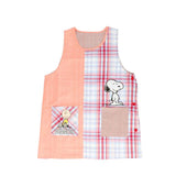 エプロン 保育士 キャラクター 通販 かわいい 介護士 大人 レディース 大きいサイズ スヌーピー SNOOPY サイドボタン 刺繍 ワッペン アップリケ カジュアル 保育 介護 ポケット ベスト横釦 キッチンファブリック