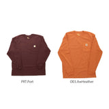 カーハート ロンT メンズ 通販 Tシャツ 長袖 ブランド carhartt ストリート ロンティー 大きい 長袖Tシャツ トップス レディース ワークウェア ロングスリーブ ポケットTシャツ ポケT おしゃれ シンプル 無地 ロゴ
