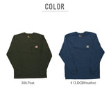 カーハート ロンT メンズ 通販 Tシャツ 長袖 ブランド carhartt ストリート ロンティー 大きい 長袖Tシャツ トップス レディース ワークウェア ロングスリーブ ポケットTシャツ ポケT おしゃれ シンプル 無地 ロゴ