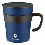 cococafe ココカフェマグカップ 250mlおしゃれ お洒落 フタ付 取手付き 真空二重 保温 保冷 シンプル スタイリッシュ ステンレス製 ホット アイス 両用 コップ 通販 職場 オフィス ブラック 黒 ホワイト 白 レッド 赤 ネイビー 紺 ティーカップ コーヒー お茶用品 食器