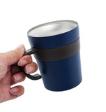 cococafe ココカフェマグカップ 250mlおしゃれ お洒落 フタ付 取手付き 真空二重 保温 保冷 シンプル スタイリッシュ ステンレス製 ホット アイス 両用 コップ 通販 職場 オフィス ブラック 黒 ホワイト 白 レッド 赤 ネイビー 紺 ティーカップ コーヒー お茶用品 食器