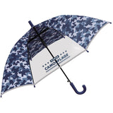 長傘 キッズ 通販 反射テープ 窓付 透明 クリア 50cm アンブレラ ワンタッチ傘 ジャンプ傘 ジャンプ  ワンタッチ 男子 ジュニア 子ども こども 子供 スーパーカモフラージュ SUPER CAMOUFLAGE プレゼント ギフト