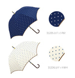 傘 レディース 長傘 ワンタッチ 通販 おしゃれ 雨傘 グラスファイバー骨 軽い 軽量 ジャンプ傘 58cm かわいい 丈夫 耐風 ドット 水玉 キャット 猫 レインボードロップ かさ アンブレラ 長かさ 婦人傘 折れにくい