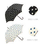 傘 レディース 長傘 ワンタッチ 通販 おしゃれ 雨傘 グラスファイバー骨 軽い 軽量 ジャンプ傘 58cm かわいい 丈夫 耐風 ドット 水玉 キャット 猫 レインボードロップ かさ アンブレラ 長かさ 婦人傘 折れにくい