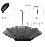 傘 レディース 長傘 ワンタッチ 通販 おしゃれ 雨傘 グラスファイバー骨 軽い 軽量 ジャンプ傘 58cm かわいい 丈夫 耐風 ドット 水玉 キャット 猫 レインボードロップ かさ アンブレラ 長かさ 婦人傘 折れにくい