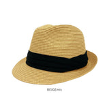 帽子 メンズ 夏用 通販 レディース ペーパーハット おしゃれ シンプル 夏 春夏 サマーハット メッシュ カジュアル 中折れ ハット アウトドア 男女兼用 58cm 三段帯ベーシックペーパーハット ストローハット 麦わら帽子