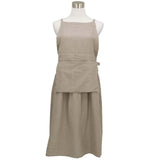 エプロン リネン コットン 通販 アンドパッカブル AND PACKABLE コットンリネンエプロン おしゃれ ナチュラル 無地 シンプル かわいい 保育士 ギャザー 家事 炊事 お稽古 習い事 料理教室 ギフト プレゼント 母の日 父の日 引っ越し 新築 お祝い キッチンファブリック