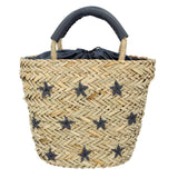 かごバッグ トート 通販 トートバッグ 小さめ 水草バッグ 夏 春夏 おでかけ カゴバッグ 巾着 星刺繍 シーグラス おしゃれ かわいい シンプル ナチュラル カジュアル DRAWER PLUS ドロワープラス