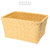 収納かご おしゃれ 通販 収納 かご バスケット 収納バスケット 収納ケース 小物 角型 L Towc トーク PE 経木 洗える 水拭きできる フェイク経木 シンプル ナチュラル かわいい 籠 長方形 収納用品 生活雑貨