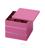 重箱 おしゃれ モダン 3段 通販 仕切り付き 6寸 お重 おしゃれ お重箱 おせち お弁当 弁当箱 プラスチック 運動会 お花見 行楽 ランチボックス 三段重箱 ファミリー 三段 3段重 おせち料理 お節 中子 4個 6個 9個 パッキン付き シール蓋付き オードブル重 ゴムベルト付き