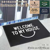 玄関マット 屋外 通販 泥落とし おしゃれ かわいい 大判 90 60 ウェルカム ドアマット PVC エントランスマット 玄関先 屋内 洗える ガーデンオーナメント ベランダ インテリア