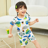 パジャマ キッズ 半袖 通販 男の子 女の子 90 100 110 120 サイズ 綿 夏 恐竜 tシャツ コットン ルームウェア 上下セット 可愛い 子供服 子ども こども ショートパンツ 涼しい メッシュ