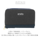 財布 レディース 二つ折り 通販 ブランド anello アネロ コンパクト財布 ミニ財布 おしゃれ ラウンドファスナー ラウンドジップ 20代 黒 ブラック 折財布 折り財布 プレゼント ギフト シンプル さいふ サイフ ユニセックス おそろい ホワイトデー バレンタインデー