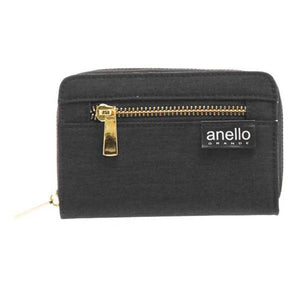 アネロ 財布 二つ折り 通販 レディース メンズ ブランド anello GRANDE 使いやすい おしゃれ シンプル ファスナー 小銭入れ 二つ折り財布 小銭入れあり box型小銭入れ 軽量 軽い 大人 かわいい 無地 ロゴ カード 収納 キッズ こども 微光沢杢ﾎﾟﾘLS 折り財布