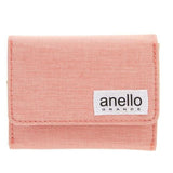 ミニ財布 レディース 通販 財布 ブランド アネロ anello GRANDE 小さめ 極小 使いやすい 三つ折り ミニウォレット おしゃれ シンプル 無地 ロゴ 大人 かわいい ミニ折財布 小銭入れあり ボックス型小銭入れ box型小銭入れ キッズ こども 微光沢杢ﾎﾟﾘLS三つ折り財布