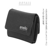 ミニ財布 レディース 通販 財布 ブランド アネロ anello GRANDE 小さめ 極小 使いやすい 三つ折り ミニウォレット おしゃれ シンプル 無地 ロゴ 大人 かわいい ミニ折財布 小銭入れあり ボックス型小銭入れ box型小銭入れ キッズ こども 微光沢杢ﾎﾟﾘLS三つ折り財布