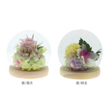 お供え プリザーブドフラワー ガラスドーム 通販 四季 暦  供養 仏花 供え花 献花 ドームタイプ ドーム プリザ 長持ち 飾り かわいい 仏壇用 お盆 進物 法要
