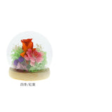 お供え プリザーブドフラワー ガラスドーム 通販 四季 暦  供養 仏花 供え花 献花 ドームタイプ ドーム プリザ 長持ち 飾り かわいい 仏壇用 お盆 進物 法要