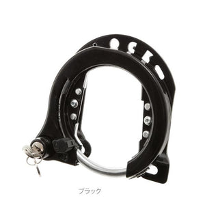 リング錠 GORIN ゴリン 通販 自転車 鍵 カンチ止 クロスバイク MTB ATB 大型 カンチブレーキ用 Vブレーキ用 セフティ機能 リバーシブルキー ブラケット シルバー ブラック リングロック シリンダー錠 サークル錠 シリンダーリングロック