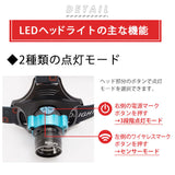 ヘッドライト LED 通販 電池式 ヘッドランプ ledライト 1000ルーメン 軽量 軽い 生活防水 キャンプ 野外 登山 釣り センサーモード 明るさ 3段階 防災 非常時 1000lm ライト アウトドア