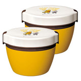 ランチボックス 2段 620ml 2個セット Disney ディズニー 通販 カフェ丼ランチ 保温 弁当箱 二段 二個 どんぶり ランチ 電子レンジ対応 食洗機対応 保温ランチ 保温弁当箱 ステンレス 真空断熱 レディース キッズ おそろい 色違い お弁当 ランチ 丸型 保温容器 かわいい