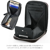 コインケース メンズ 通販 本革 羊革 小銭入れ 小さい 財布 二つ折り ファスナー 二つ折り財布 ラウンドファスナー 合成皮革 カード入れ パスケース 三方ファスナー ボックス型 おしゃれ シンプル ギフト プレゼント 小物