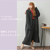 着る毛布 通販 ロングカーディガン 厚手 ワンマイルウェア 上着 レディース 冬 アウター カーディガン ロング マキシ丈 ふわふわ もこもこ あったか ルームウエア ルームウェア ナイトウェア ナイトウエア 部屋着 HAND WIN JAPAN ハンドウィンジャパン モコボア