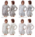 ラッシュガード パーカー 長袖 レディース uv 通販 ワンピース フード 指穴付き ジップアップ 水陸両用 フリル 紫外線対策 日焼け防止 uvカット ロング UPF50 水着 HW8120