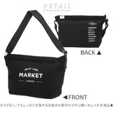 ショルダーバッグ レディース 斜めがけ 大人 通販 小さめ MARKET マーケット B5 通勤 通学 おしゃれ シンプル かわいい キャンバス 帆布 手持ち ハンドバッグ マザーズバッグ サブバッグ 旅行 メッセンジャーバッグ