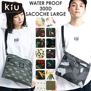 kiu バッグ 通販 サコッシュ レディース メンズ 大容量 大きめ a4 軽量 軽い 撥水 はっ水 おしゃれ シンプル アウトドア 旅行 300D LARGE ラージ ブランド キウ