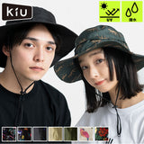 サファリハット 撥水 通販 レディース メンズ はっ水 サファリハット 300D KiU キウ UVカット 90%以上 折りたたみ 防水生地 パッカブル 帽子 アウトドア キャンプ フェス スポーツ K177