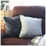 クッションカバー 45×45cm 通販 おしゃれ 冬 秋冬 ファー もこもこ ふかふか 夏 春夏 リバーシブル シンプル かわいい オールシーズン 洗える 手洗い ベイデン BEIDEN クッション ファブリック