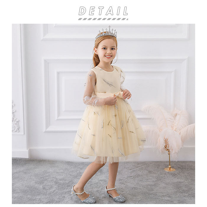 子供 ドレス 長袖 通販 ピアノ 発表会 結婚式 キッズ ワンピース  