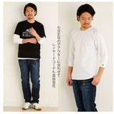 クリフメイヤー tシャツ 通販 メンズ ヘビーリップル 7分袖Tシャツ 9分丈 シャツ ラグランスリーブ おしゃれ ブランド ワンポイント オフホワイト グレー ブラック レッド ネイビー 無地 Sサイズ Mサイズ Lサイズ XLサイズ 大きいサイズ カジュアル シンプル トップス