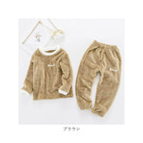 パジャマ キッズ セットアップ 裏起毛 通販 ジュニア 上下セット ルームウェア 部屋着 女の子 男の子 厚手 暖かい 長袖 子供パジャマ モコモコ もこもこ かわいい 秋 冬 寝巻き