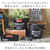 マーキュリー バケツ 通販 おしゃれ ふた付き ブリキ ガーデニング シンプル MERCURY 男前 ゴミ箱 オーバル 楕円 ダストボックス アメリカン フタ付 蓋付き DIY 掃除用品