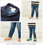 レギンス キッズ アンパサンド ampersand スパッツ パンツ ズボン 男の子 女の子 通販 子ども ベビー ジュニア やわらかパンツ 春夏 10分丈 デニム ニットレギンス スキニー ストレッチパンツ ボトムス 80 90 100 110 120 130 140 デニレギ 長ズボン 4002809 L920017