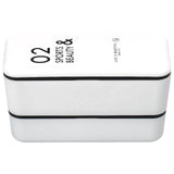 ランチボックス 730ml LIFE IS BEAUTIFUL ライフイズビューティフル 通販 長角ネストランチ 弁当箱 2段 お弁当 二段 メンズ レディース 電子レンジ対応 食洗機OK おしゃれ かわいい 高校生 中学生 大容量 男子 女子 日本製 入れ子式 コンパクト 長方形