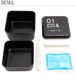 ランチボックス 600ml LIFE IS BEAUTIFUL ライフイズビューティフル 通販 スクエアネストランチ 弁当箱 2段 お弁当 二段 メンズ レディース 電子レンジ対応 食洗機OK おしゃれ かわいい 高校生 中学生 女の子 女子 日本製 入れ子式 コンパクト スクエア