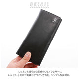 財布 メンズ 長財布 通販 ブランド Lee リー おしゃれ 二つ折り 2つ折り シンプル 無地 ロゴ 刺繍 小銭入れあり ボンデッドレザー 再生皮革 ロング ウォレット コインケース 新生活 入学祝い 進級祝い 誕生日 ギフト プレゼント