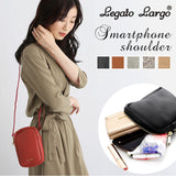 レガートラルゴ ショルダーバッグ 通販 レディース 斜めがけ ブランド Legato Largo スマートフォン 小さめ ミニショルダー スマホショルダーポーチ おしゃれ シンプル 大人 かわいい 上品 きれいめ 旅行 おでかけ ポシェット ポーチ ミニ 合皮 グレインフェイクレザー