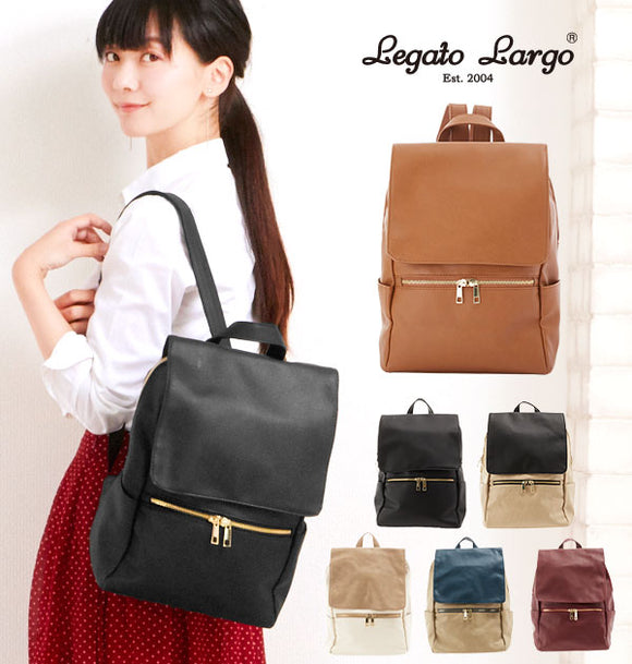 リュック レガートラルゴ Legato Largo 通販 レディース 大容量 大きめ リュックサック 通学 通勤 ママバッグ ママバック マザーズバッグ マザーズバック 合皮 フェイクレザー A4 軽量 軽い 大人 バック バッグ ママリュック フラップリュック バックパック おしゃれ