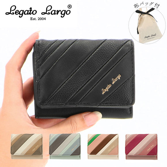 レガートラルゴ 財布 通販 レディース 小さめ 三つ折り財布 ブランド Legato Largo ミニ財布 大人 かわいい おしゃれ シンプル 上品 きれいめ バイカラー 切り替え お財布 女性 20代 30代 40代 ギフトバッグ付き プレゼント ギフト クリスマス 母の日 記念日 COLOR MIX