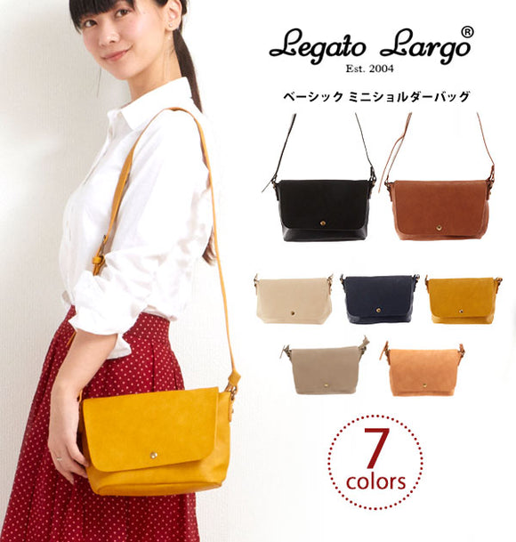 ショルダーバッグ Legato Largo レガートラルゴ 通販 レディース 斜めがけ ミニショルダーバッグ かわいい おしゃれ シンプル 無地 フェイクレザー 合皮 ショルダーバック コンパクト 小さめ かばん 鞄 カバン 軽い 軽量 ショルダー ミニショルダー ななめがけ ななめ掛け