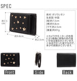 三つ折り財布 Legato Largo レガートラルゴ 通販 ミニ財布 財布 レディース コンパクト かわいい おしゃれ 小銭入れあり カード収納 カードケース 軽量 軽い 小さい 小さめ 折り財布 極小財布 ミニウォレット コインケース 結婚式 パーティ 星形スタッズ 三つ折りミニ財布