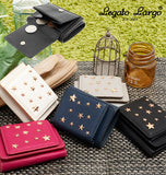 三つ折り財布 Legato Largo レガートラルゴ 通販 ミニ財布 財布 レディース コンパクト かわいい おしゃれ 小銭入れあり カード収納 カードケース 軽量 軽い 小さい 小さめ 折り財布 極小財布 ミニウォレット コインケース 結婚式 パーティ 星形スタッズ 三つ折りミニ財布